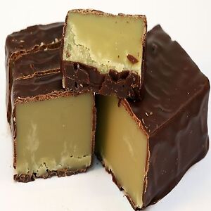 Handmade Dark Chocolate Coated Mint Fudge